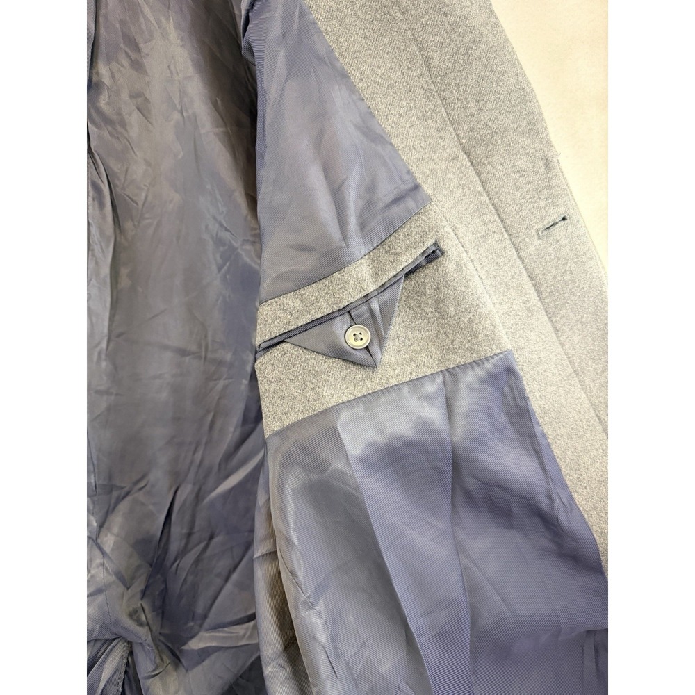 Express Men's Wool Blend Classic Topcoat Size XXL 2XL Gray 3 Hidden Buttons EUC - Picture 7 of 16